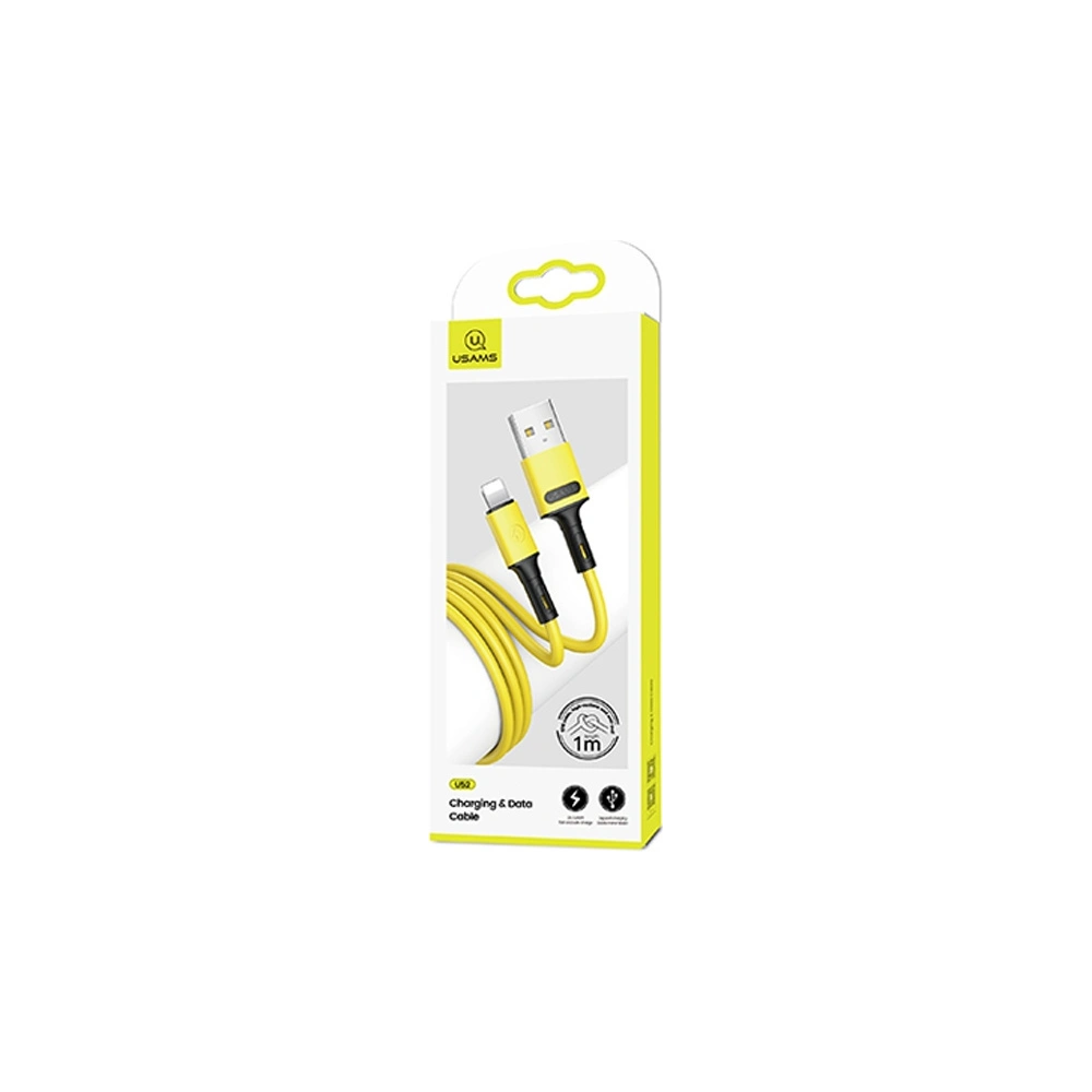Kabel USAMS U52 lightning 2A Fast Charge 1m żółty/yellow SJ434USB03