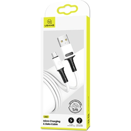 Kup Cablul USAMS U52 microUSB 2A Încărcare Rapidă 1m alb/SJ435USB01 - USA398WHT - {ean13} - Sklep Home Screen