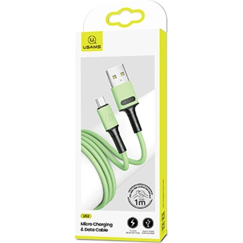 Kup Cablul USAMS U52 microUSB 2A Încărcare Rapidă 1m verde/SJ435USB02 - USA400GRN - {ean13} - Sklep Home Screen