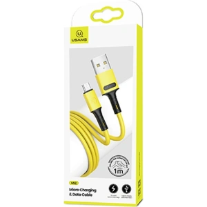 Cablul USAMS U52 microUSB 2A Încărcare Rapidă 1m galben/SJ435USB03