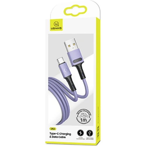 Kup Cablul USAMS U52 USB-C 2A Încărcare Rapidă 1m purpuriu/purple SJ436USB04 - USA403PRP - {ean13} - Sklep Home Screen
