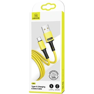 USAMS U52 USB-C 2A Schnelllade-Kabel 1m gelb/yellow SJ436USB03