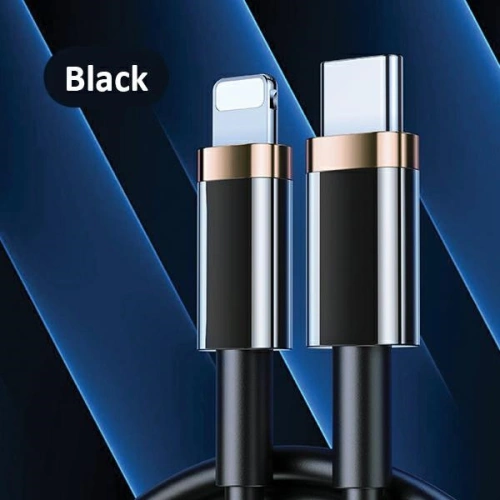 Kup Cablul USAMS U63 USB-C la Lightning 1,2m 20W PD Încărcare Rapidă negru/black SJ484USB01 - USA407BLK - {ean13} - Sklep Home Screen