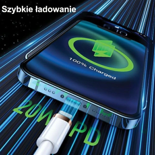 Kup Cablul USAMS U63 USB-C la Lightning 1,2m 20W PD Încărcare Rapidă negru/black SJ484USB01 - USA407BLK - {ean13} - Sklep Home Screen