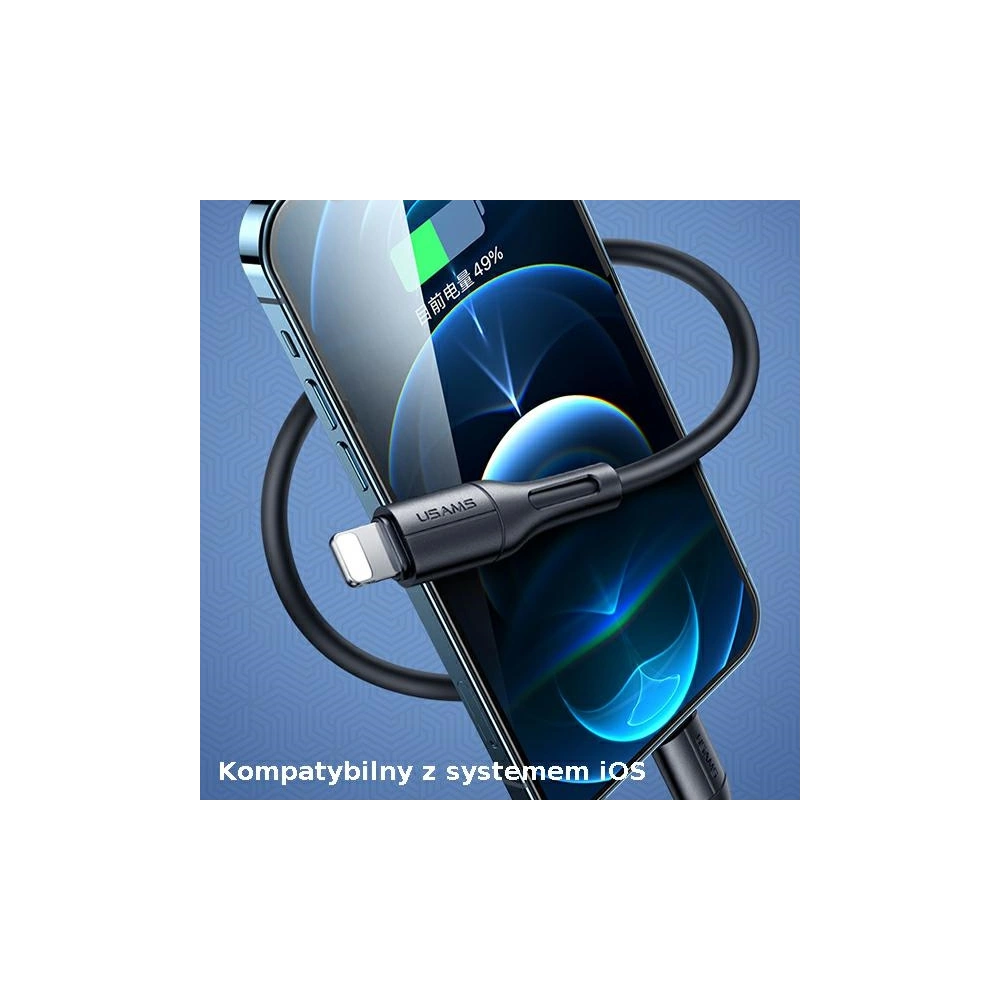 Kabel USAMS U68 lightning 2A Fast Charge 1m niebieski/blue SJ500USB03