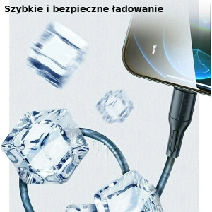 Kabel USAMS U68 lightning 2A rychlé nabíjení 1m zelený/SJ500USB04