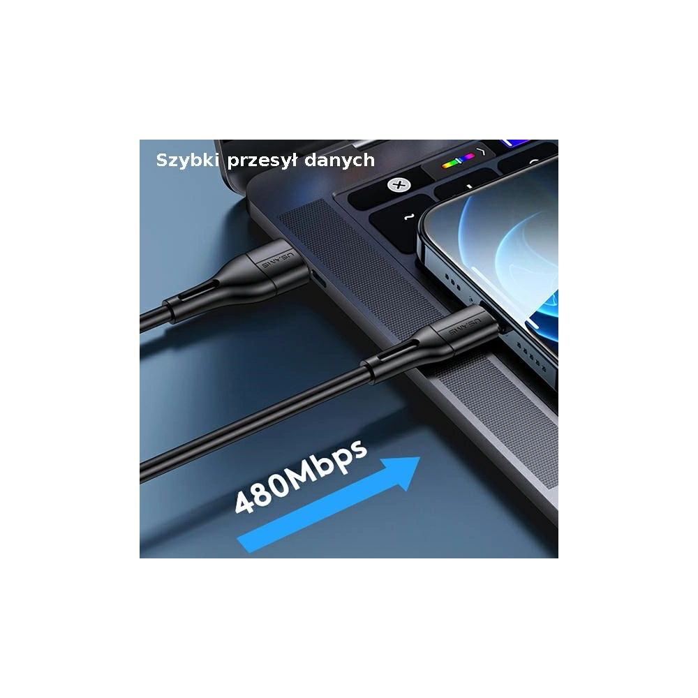 Kabel USAMS U68 lightning 2A Fast Charge 1m zielony/green SJ500USB04