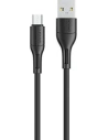 Cablul USAMS U68 microUSB 2A Încărcare Rapidă 1m negru/black SJ502USB01
