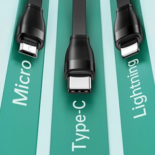 Kup Kabel USAMS U69 3w1 1m zelený/green (lightning/microUSB/USB-C) SJ508USB03 - USA424GRN - {ean13} - Sklep Home Screen