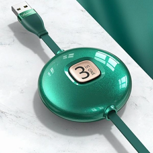 Kup Kabel USAMS U69 3w1 1m zelený/green (lightning/microUSB/USB-C) SJ508USB03 - USA424GRN - {ean13} - Sklep Home Screen