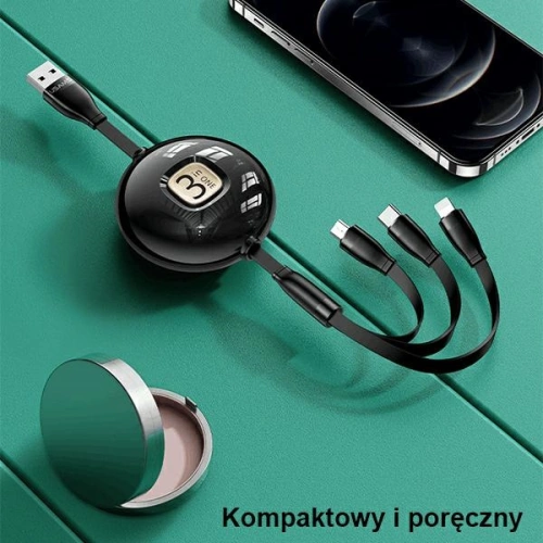 Kup Kabel USAMS U69 3w1 1m zelený/green (lightning/microUSB/USB-C) SJ508USB03 - USA424GRN - {ean13} - Sklep Home Screen