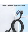 Kábel USAMS U71 3w1 1.2m 3A Gyors Töltés fekete/black (USB/USB-C lightning/microUSB/USB-C) SJ549USB01