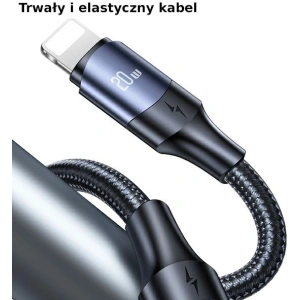 USAMS U71 USB-C auf Lightning Kabel 2m 20W PD Schnellladung schwarz SJ522USB01