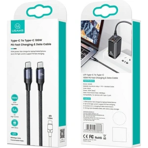 Kabel USAMS U71 USB-C auf USB-C 3m 100W PD Fast Charge schwarz SJ526USB01
