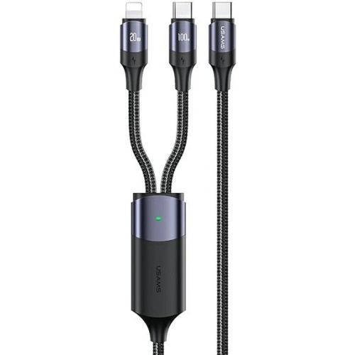 Kup Kabel USAMS U71 USB-C/Lightning na USB-C 1,2m 100W PD Fast Charge černý/black SJ550USB01 - USA435BLK - {ean13} - Sklep Home Screen