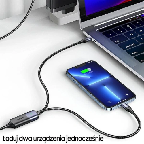 Kup Kabel USAMS U71 USB-C/Lightning na USB-C 1,2m 100W PD Fast Charge černý/black SJ550USB01 - USA435BLK - {ean13} - Sklep Home Screen