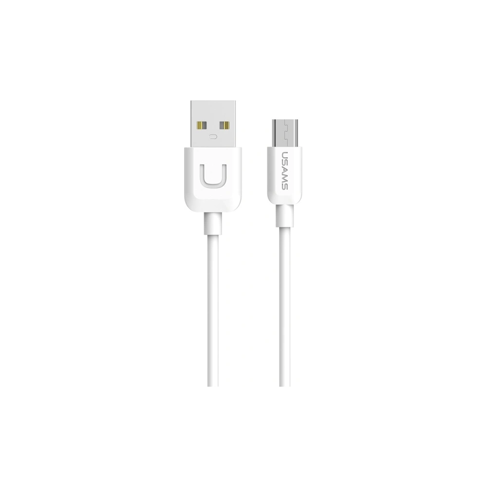 Kabel USAMS U-Turn microUSB 1m biały/white 2A MICUSBXD02
