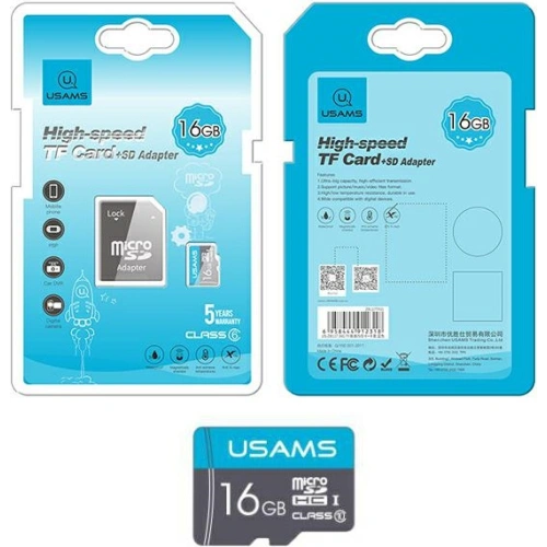 Kup Paměťová karta USAMS 16GB 10C + adaptér ZB117TF01 - USA445 - {ean13} - Sklep Home Screen