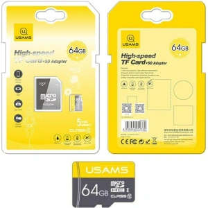 Buy USAMS Memory card 64GB 10C + adapter ZB119TF01 (US-ZB119) - USA447 - {ean13} - Home Screen Store Europe