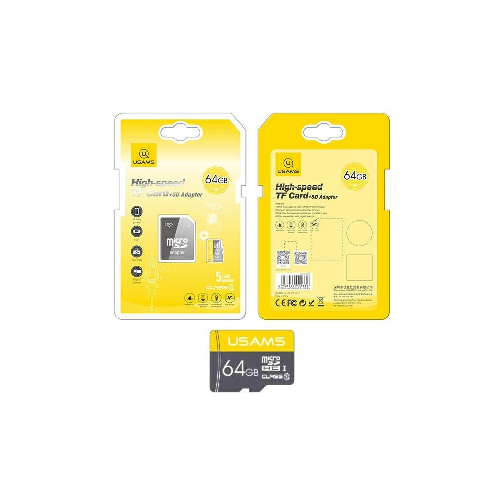 Karta pamięci USAMS 64GB 10C + adapter ZB119TF01