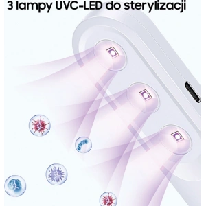 Kup Dezinfekční lampa mini UV-C USAMS ruční sterilizátor bílá/white ZB159XDD01 - USA448WHT - {ean13} - Sklep Home Screen