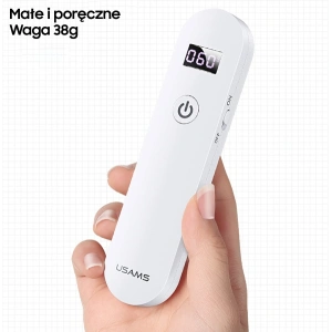Kup Dezinfekční lampa mini UV-C USAMS ruční sterilizátor bílá/white ZB159XDD01 - USA448WHT - {ean13} - Sklep Home Screen