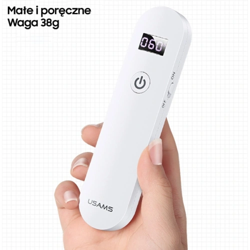Kup Lampa de dezinfectare mini UV-C USAMS sterilizator manual alb ZB159XDD01 - USA448WHT - {ean13} - Sklep Home Screen