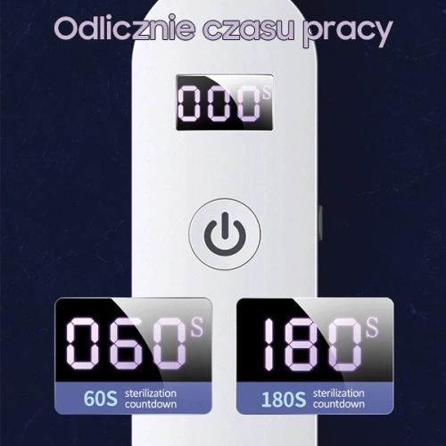 Kup Lampa dezynfekująca mini UV-C USAMS ręczna sterylizator biały/white ZB159XDD01 - USA448WHT - {ean13} - Sklep Home Screen