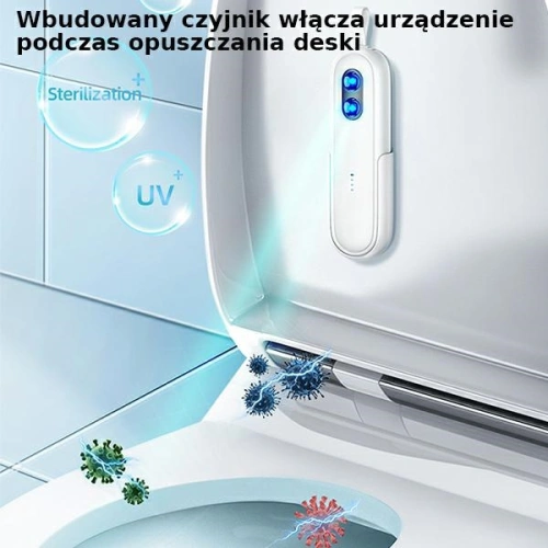 Kup Lampa de dezinfectare a toaletei UV-C USAMS sterilizator manual alb/white ZB210XDH01 - USA449WHT - {ean13} - Sklep Home Screen