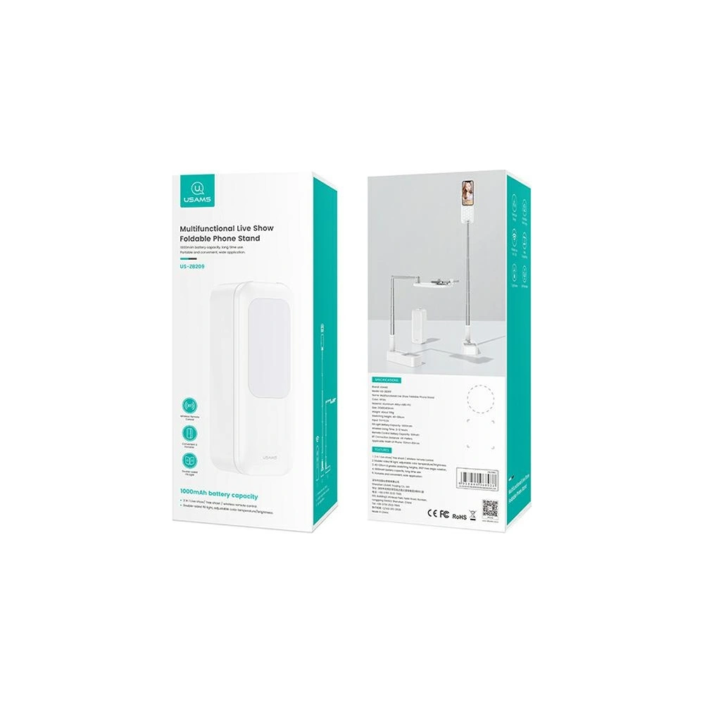 Lampa LED multifunkcyjna USAMS Live Show biały/white ZB20901