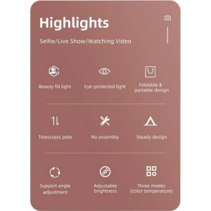 Kup LED-Ringlicht USAMS schwarz ZB120ZJ01 - USA452BLK - {ean13} - Sklep Home Screen