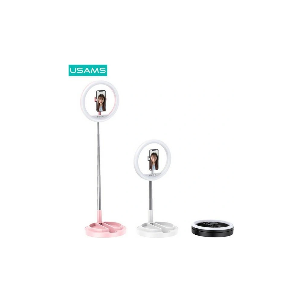 Lampa pierścieniowa LED ring USAMS różowy/pink ZB120ZJ03