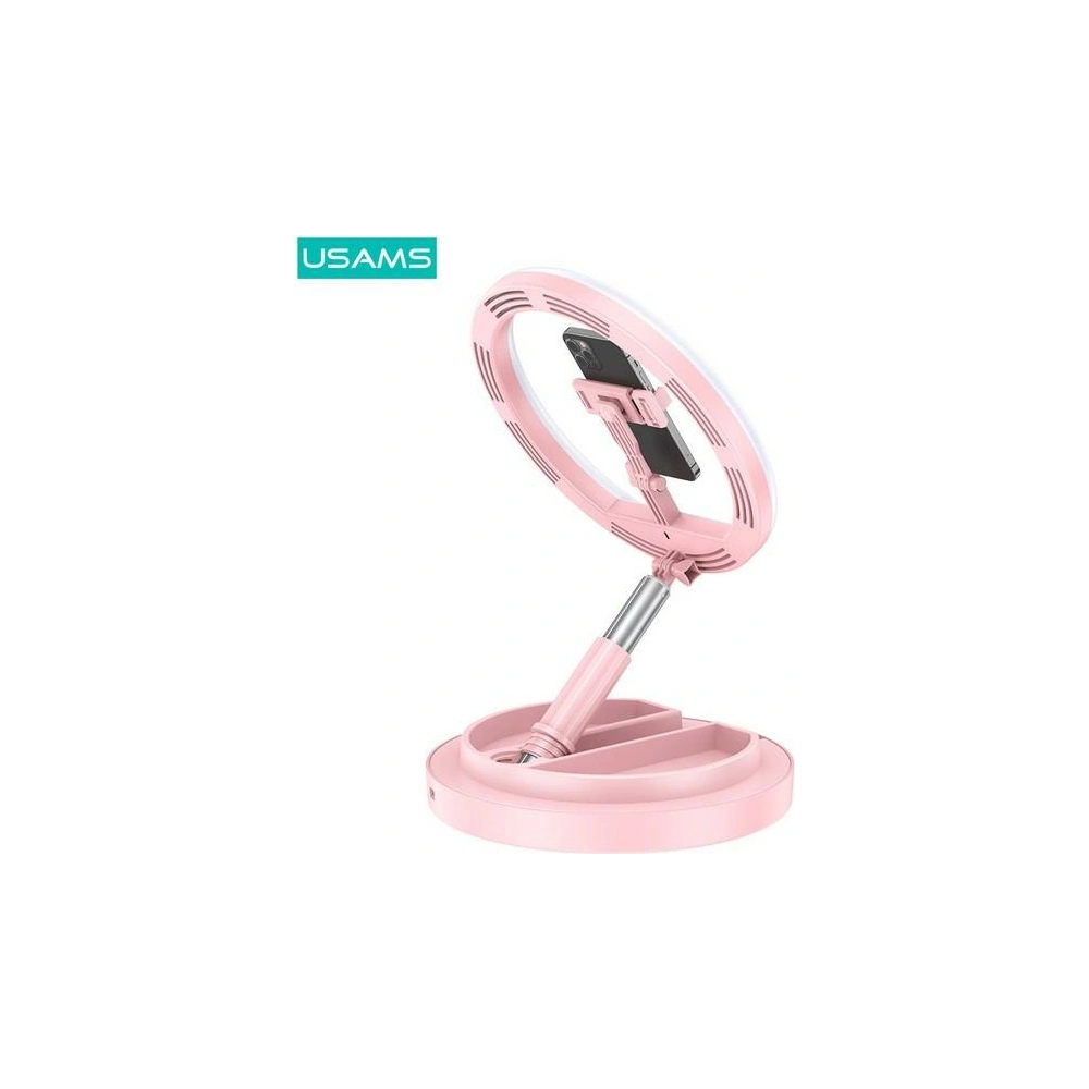 Lampa pierścieniowa LED ring USAMS różowy/pink ZB120ZJ03