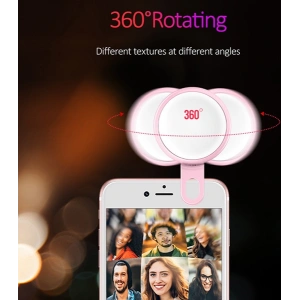 Kup Lampka LED USAMS do Selfie różowy/pink ZB55D01 - USA455PNK - {ean13} - Sklep Home Screen
