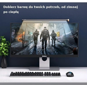 Kup LED-Lampe für Monitor USAMS Starry Serie in Schwarz ZB224PMD01 - USA457BLK - {ean13} - Sklep Home Screen