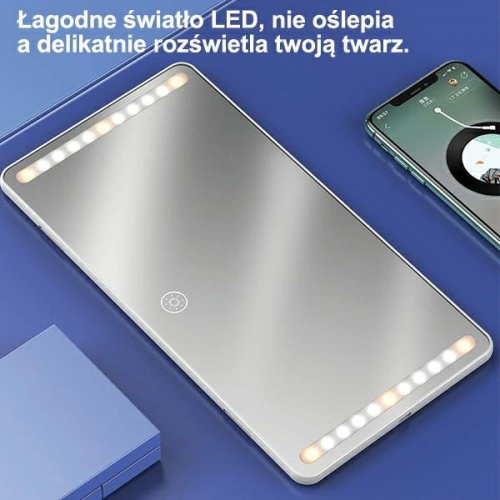 Kup USAMS fekete LED világítású tükör autóhoz ZB175CZHZJ02, napellenzőre szerelhető - USA461BLK - {ean13} - Sklep Home Screen
