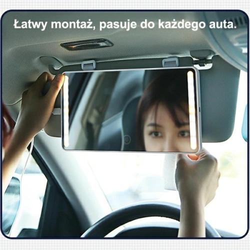 Buy USAMS Car Mirror with LED black ZB175CZHZJ02 (US-ZB175) - USA461BLK - {ean13} - Home Screen Store Europe