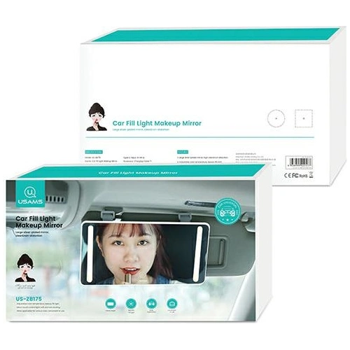 Kup USAMS fekete LED világítású tükör autóhoz ZB175CZHZJ02, napellenzőre szerelhető - USA461BLK - {ean13} - Sklep Home Screen