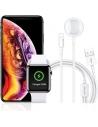 Kup Ładowarka indukcyjna USAMS Apple Watch +kabel lightning 2w1 biały/white CC076WH01 - USA463WHT - {ean13} - Sklep Home Screen