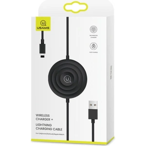 Kup Ładowarka indukcyjna USAMS US-CC096 10W z kablem lightning czarny/black CC96WH01 - USA468BLK - {ean13} - Sklep Home Screen