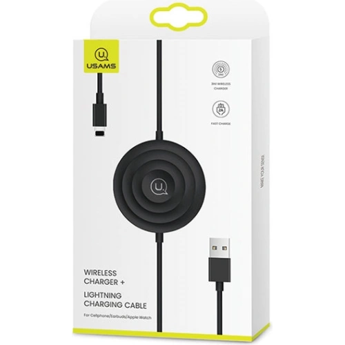 Kup Încărcător inductiv USAMS US-CC096 10W cu cablu lightning negru/black CC96WH01 - USA468BLK - {ean13} - Sklep Home Screen