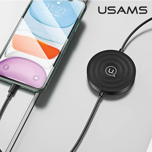 Kup Induktive Ladestation USAMS US-CC096 10W mit Lightning-Kabel schwarz/black CC96WH01 - USA468BLK - {ean13} - Sklep Home Screen