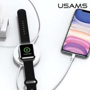 Kup Ładowarka indukcyjna USAMS US-CC096 10W z kablem lightning czarny/black CC96WH01 - USA468BLK - {ean13} - Sklep Home Screen