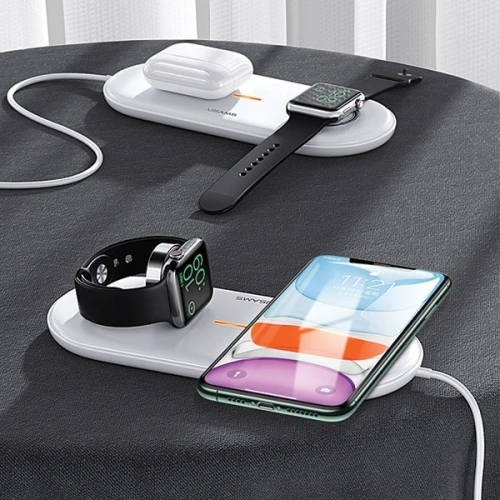 Kup Induktive Ladestation USAMS US-CD119 10W 2in1 für Apple Watch/Smartphone weiß CD119WH01 - USA470WHT - {ean13} - Sklep Home Screen
