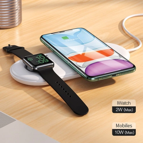 Kup Indukční nabíječka USAMS US-CD119 10W 2w1 Apple Watch/Smartphone bílá/white CD119WH01 - USA470WHT - {ean13} - Sklep Home Screen