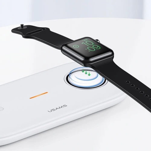 Kup Indukční nabíječka USAMS US-CD119 10W 2w1 Apple Watch/Smartphone bílá/white CD119WH01 - USA470WHT - {ean13} - Sklep Home Screen