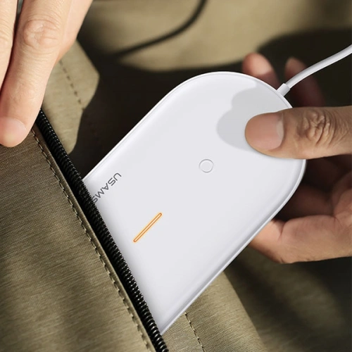 Buy USAMS Wireless Charger US-CD119 10W 2in1 Apple Watch/Smartphone white CD119WH01 - USA470WHT - {ean13} - Home Screen Store Europe