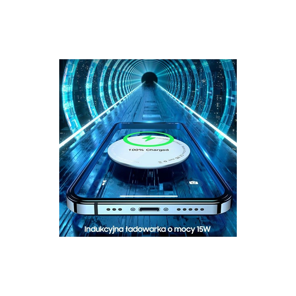 Ładowarka indukcyjna USAMS US-CD160 magnetic W2 15W aluminiowa Apple iPhone 12 series srebrny/silver CD160DZ01