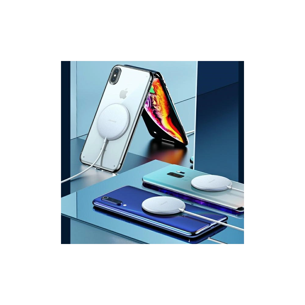 Ładowarka indukcyjna USAMS US-CD160 magnetic W2 15W aluminiowa Apple iPhone 12 series srebrny/silver CD160DZ01