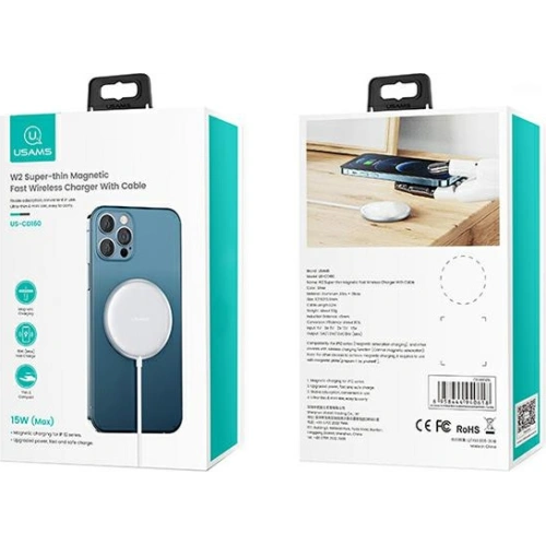 Kup Încărcătorul inductiv USAMS US-CD160 magnetic W2 15W din aluminiu pentru Apple iPhone 12 seria argintie/silver CD160DZ01. - USA480SLV - {ean13} - Sklep Home Screen